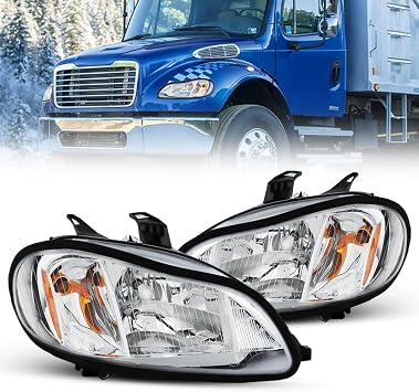 Freightliner Headlights for M2 2004-2013,Replacement Headlamp DOT and SAE Approved Pair