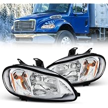 Freightliner Headlights for M2 2004-2013,Replacement Headlamp DOT and SAE Approved Pair