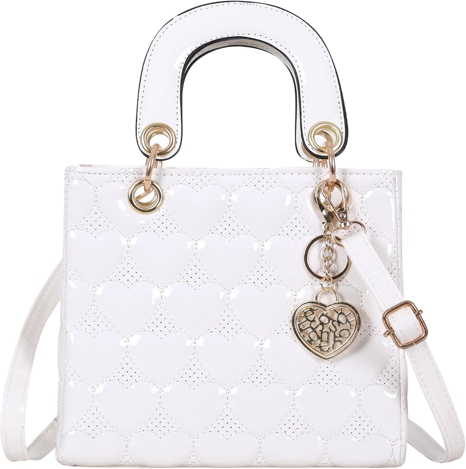 Purses and Handbag for Women Fashion Ladies Leather Top Handle Shiny Patent Satchel Shoulder Tote Bag Crossbody