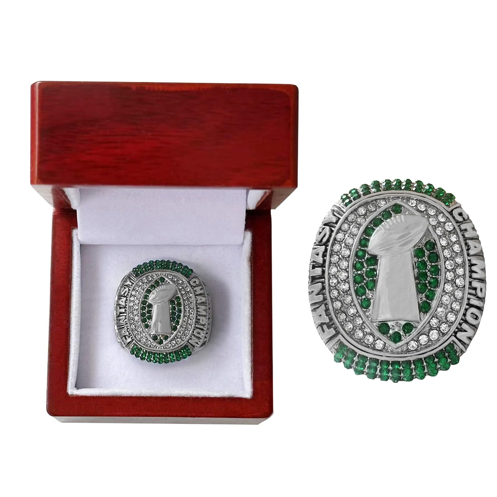 2022 Fantasy Football Ring Meisterschaftsring Meisterschaftstrophäenring Displaybox(12)