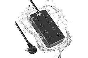 IPX6 Outdoor Power Strip: Weatherproof, Waterproof Surge Protector for Christmas Light