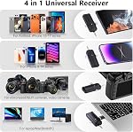 Wireless Lavalier Microphone for iPhone/Android/Camera/Computer - 4 in 1 Clip-on Microphone with Noise Reduction for Outdoor Vlogging, Interview, TikTok, Live Streaming, Video, USB Microphones