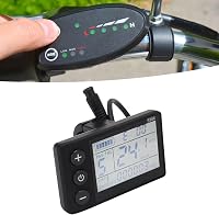 BuyWeek LCD Kijelző Elektromos Kerékpárhoz - 6P Vízálló Sebességmérő Panel, IP65 Védelem, 24-60V Kompatibilis, Háttérvilágítással, Fekete 3