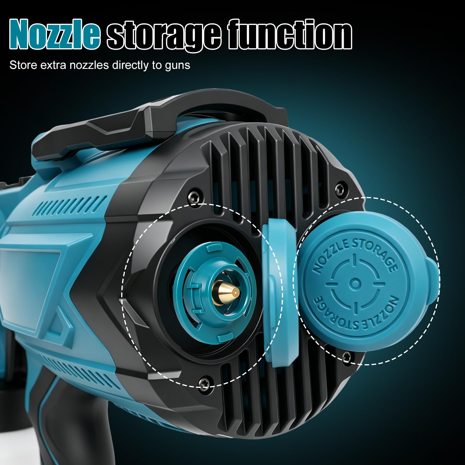 Pulverizador de Pintura a Batería para Makita 18V (sin Batería) | 200W, Pistola de Pintura Eléctrica, Depósito 1L, 4 Boquillas, 3 Patrones, Luz LED, Asa de Transporte