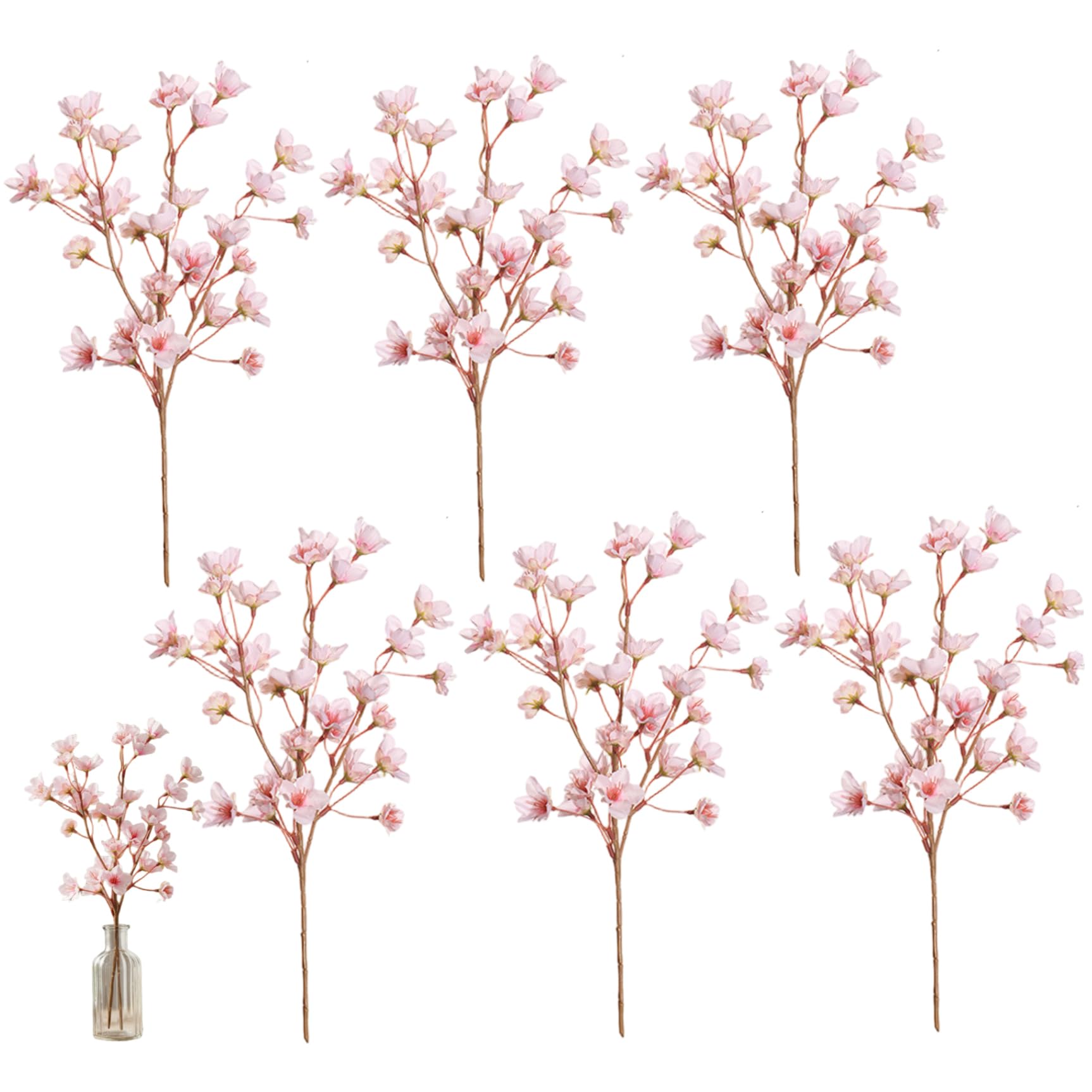 Fleurs de cerisier artificielles tiges fleurs cerisier fausse soie arrangements floraux