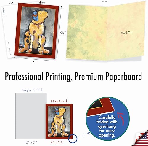 Miniatura 10 de The Best Card Company 10 adorables tarjetas de agradecimiento para cachorros con sobres de 4 x 5.12 pulgadas, para todas las ocasiones, con texto en