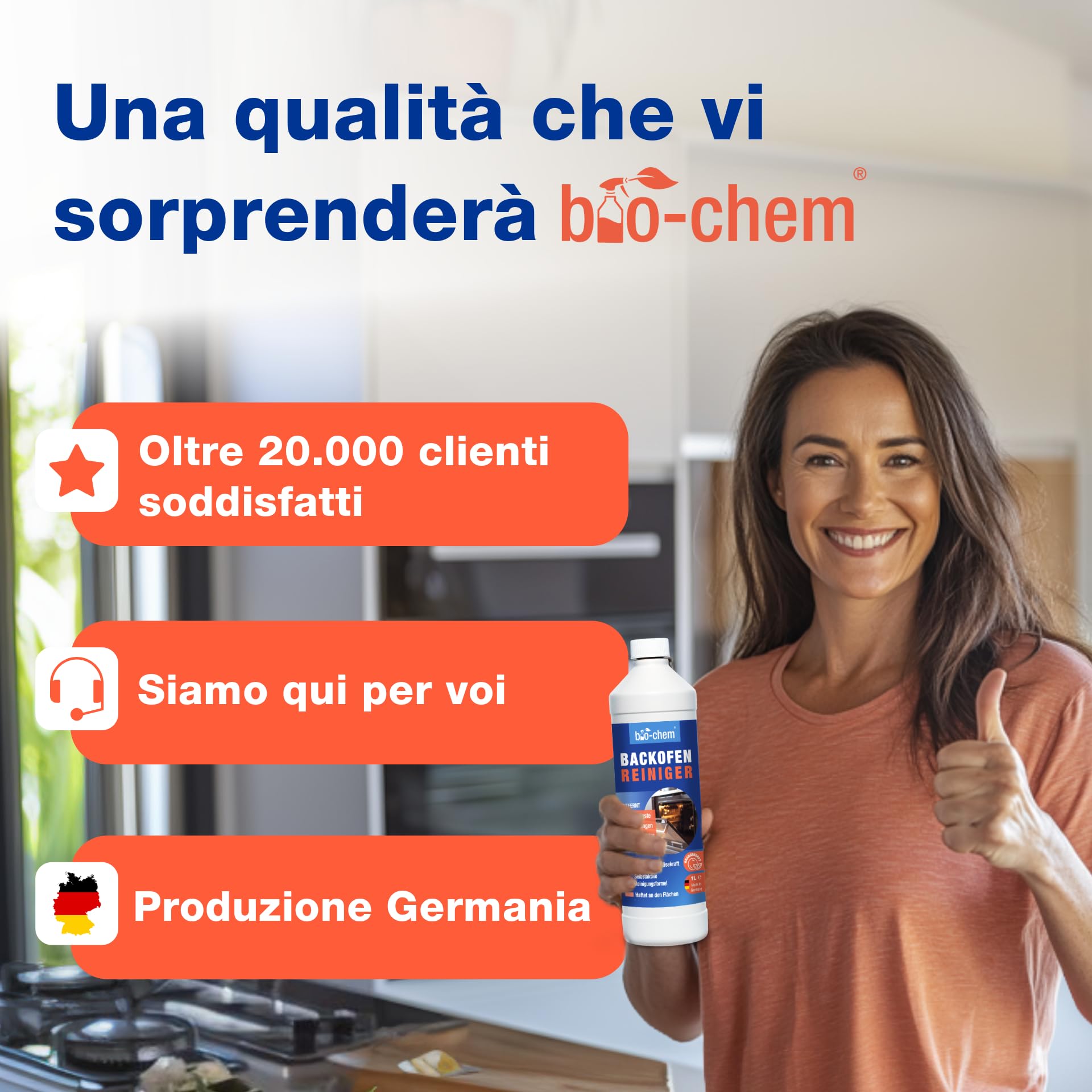 bio-chen Gel pulizia forno 6L + spazzola | Gel puliforno prodotti per la casa - Prodotto professionale per pulire il incrostati