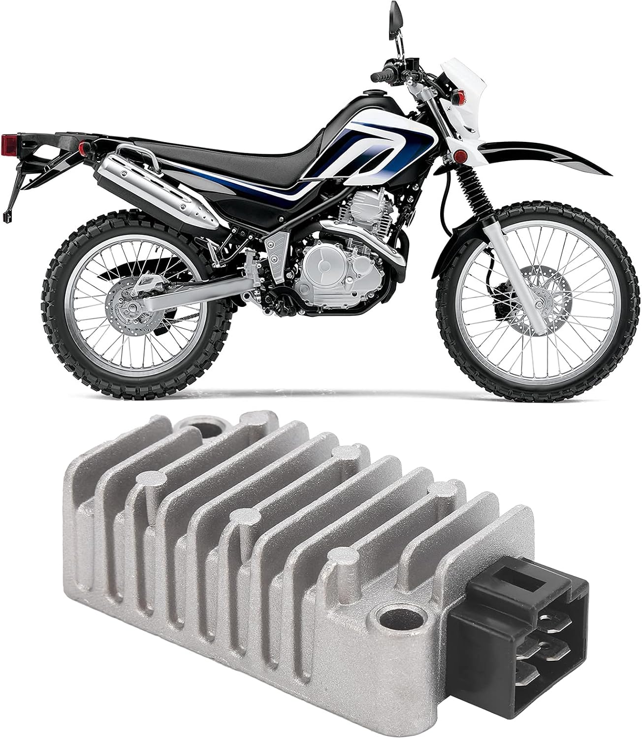 Voltage Regulator Rectifier 3TJ‑81960‑02‑00 Aluminium Alloy ABS OEM Rectifier Replacement Fit for XT225 XT250 TTR 225 TTR 250 TW200