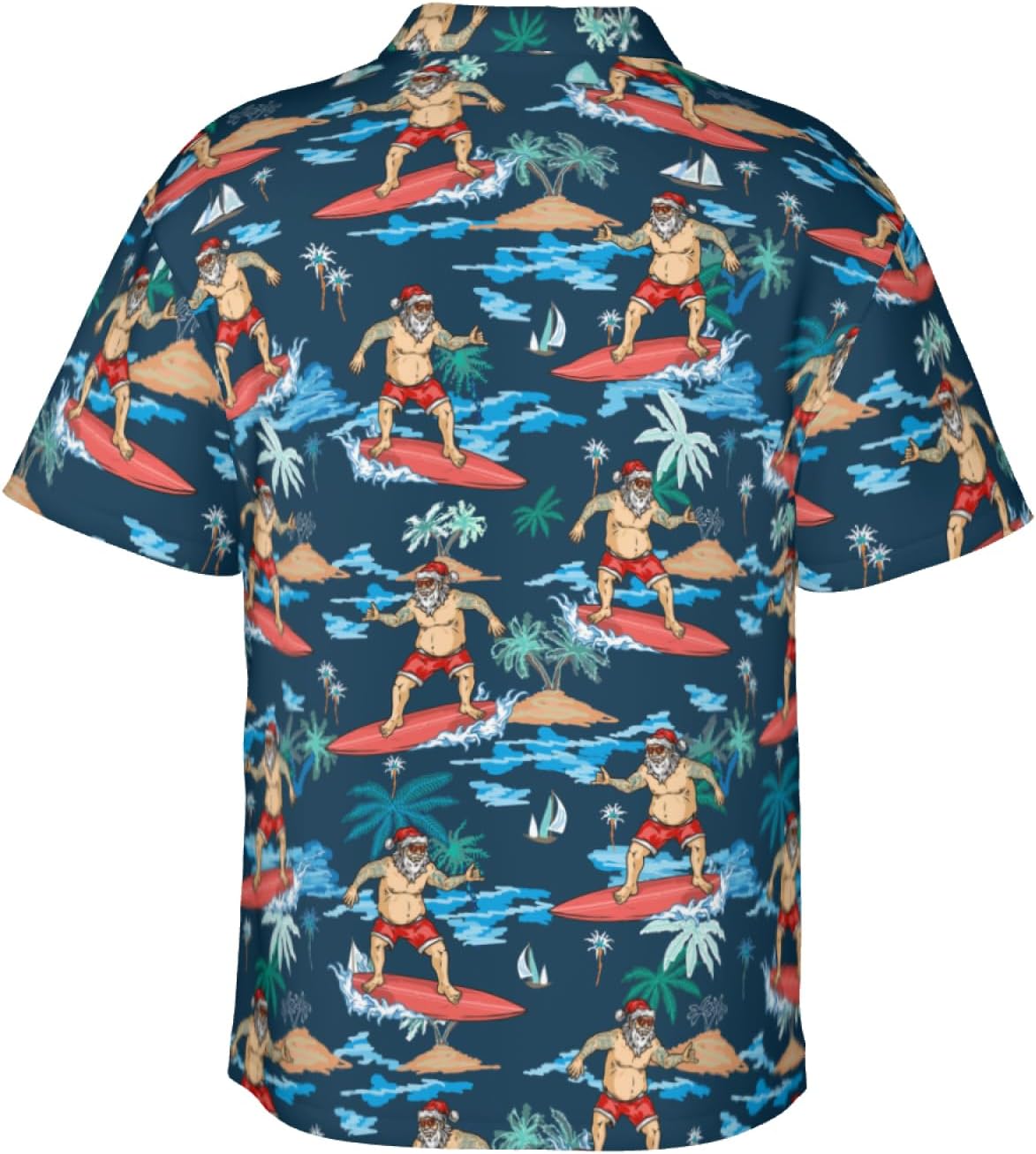 Mens Hawaiian Shirts Short Sleeve Button Up Beach Shirts - Image 3