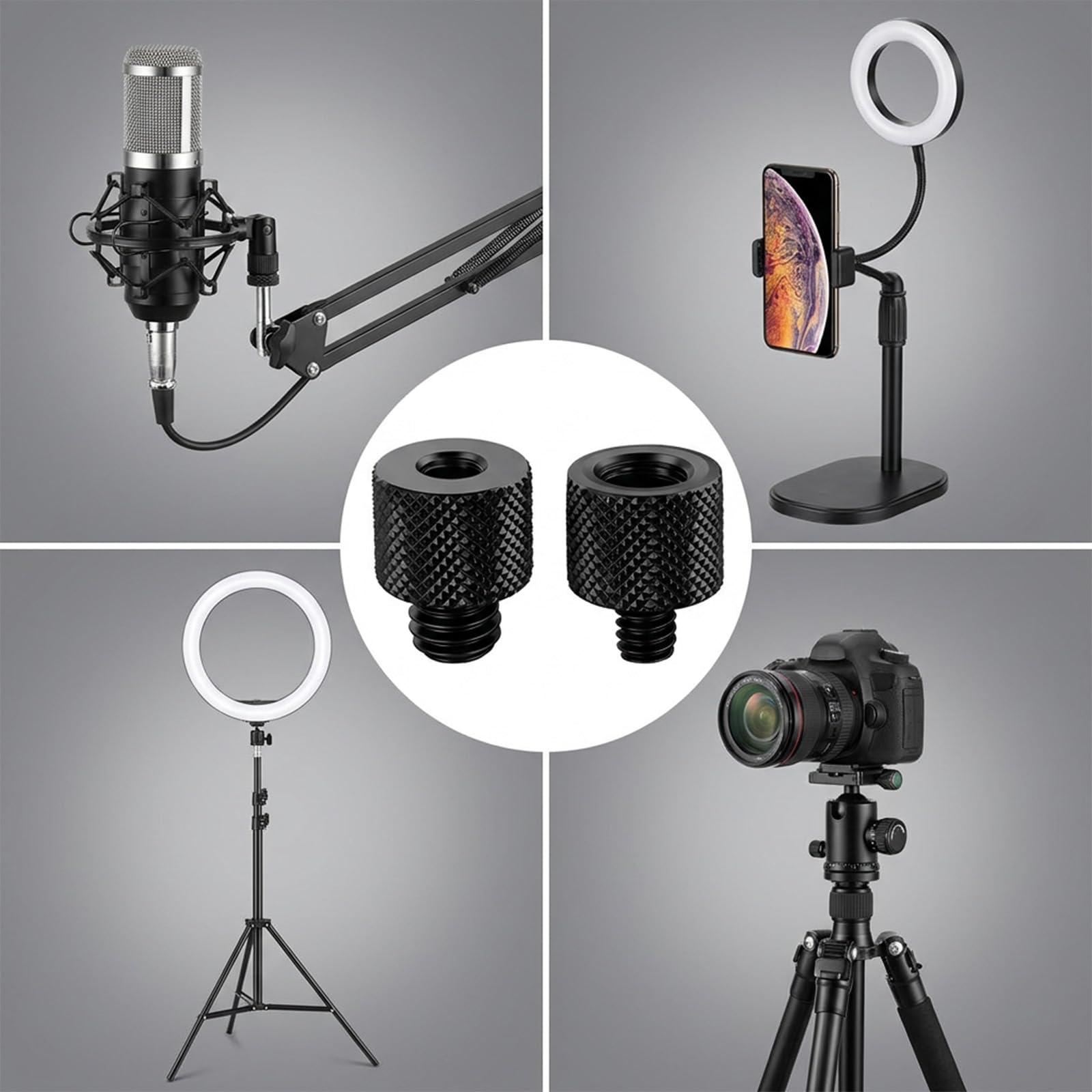 4 adaptery do statywu 3/8 na 1/4 cala statyw gwintowany adapter śrubowy aparat adapter gwintowany statyw śruba adapter stojak mikrofonowy adapter do statywu do aparatu, głośnika, statywu