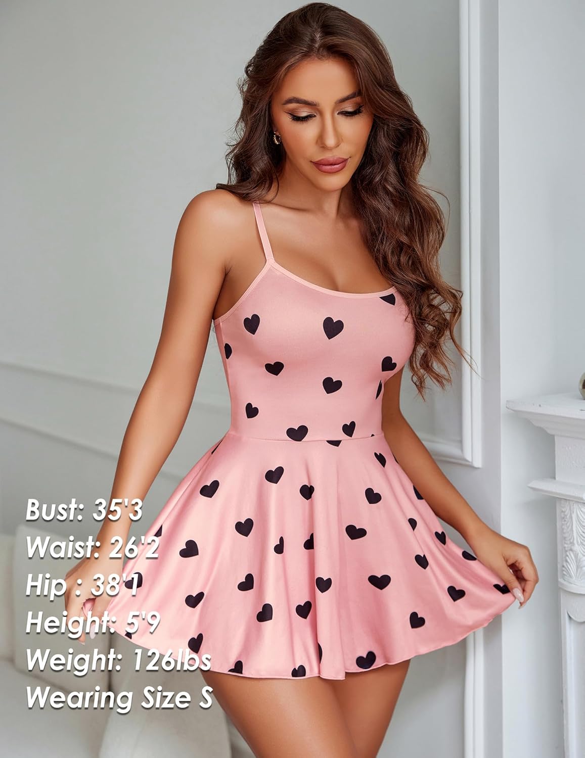 Avidlove Women's Lingerie Sexy Nightwear Spaghetti Strap Nightgown Babydoll Chemise - Image 5