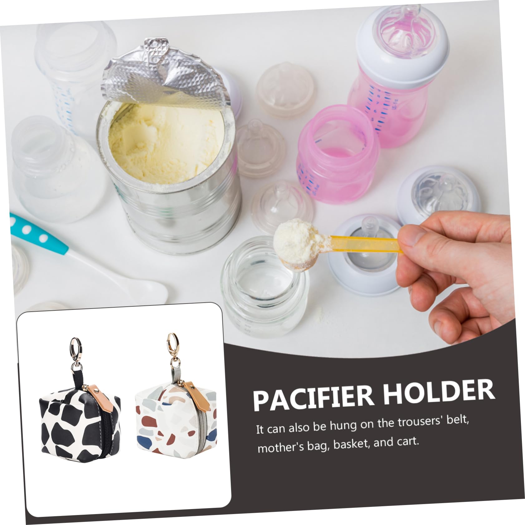YARNOW Estuche Portachupetes Con Diseño De Piedra Y Organizador De Chupetes Para Bebés De Limpiar Y Transportar Para Accesorios 2 Piezas*2