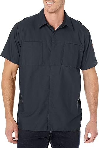 Red Kap Men's Short Sleeve Performance Plus Shop Shirt with Oilblok Technology