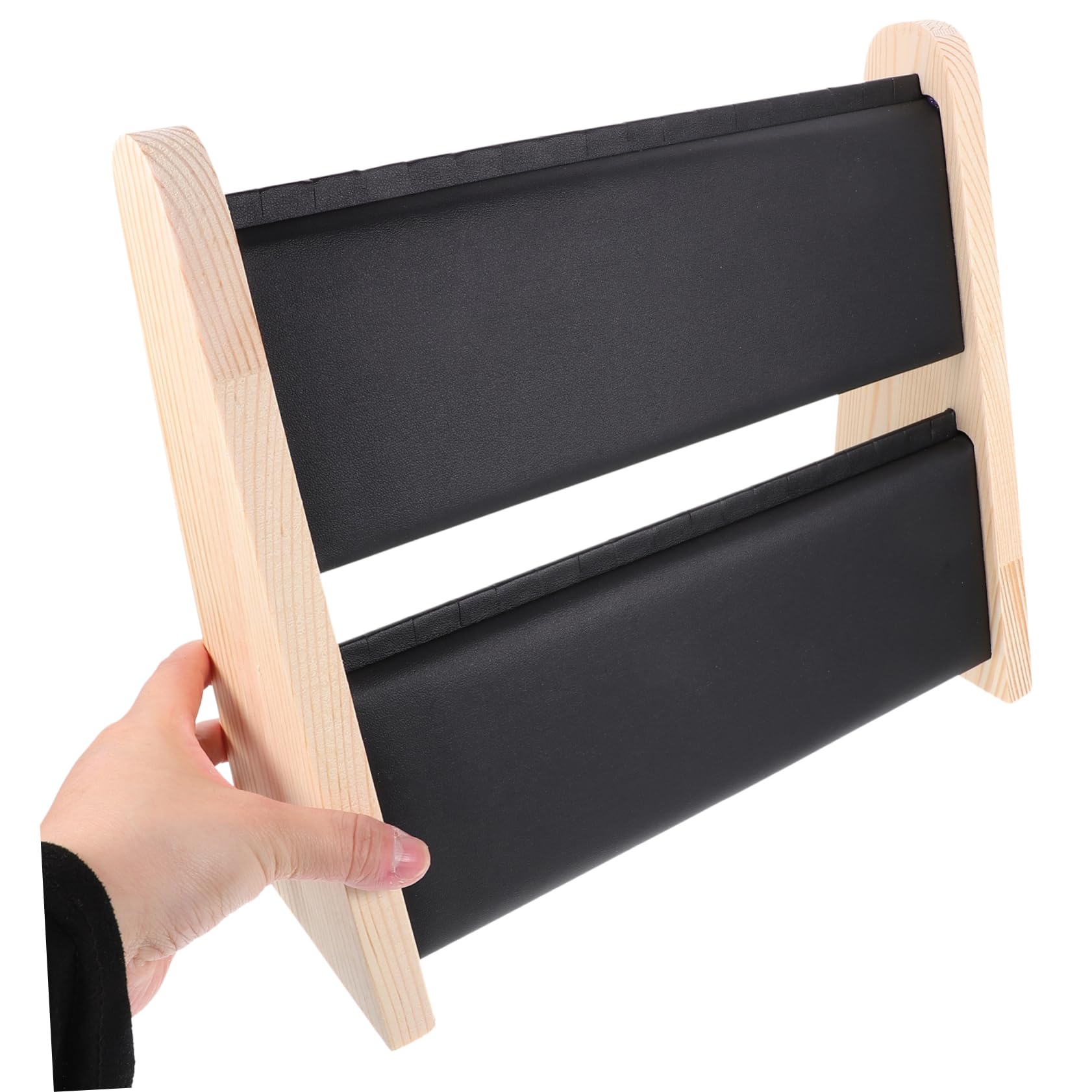 Amosfun Espositore per Gioielli in Legno a Doppio Livello Nero