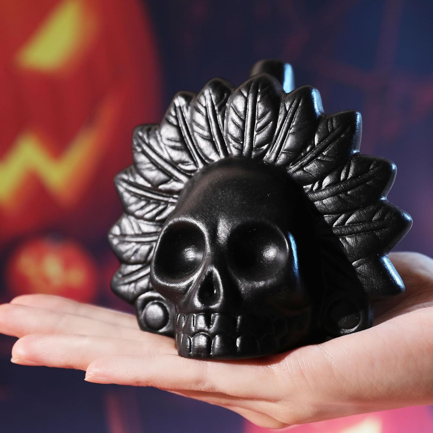 Aztec Death Whistle - Loud Human-Like Scream - Ghost Scream Whistle for Halloween, Pranks, Decor, Self Defense - Handmade Ceramic - Pure Black - Image 9