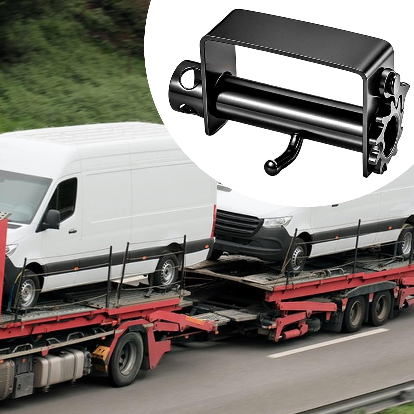 Treuil d'Arrimage à Cliquet, Treuil de Remorque Renforcé, Dispositif de Tension Compact pour Charges Lourdes, Fixation Cargaison Fiable et Robuste, pour Petits Camions et Utilitaires, Welded S
