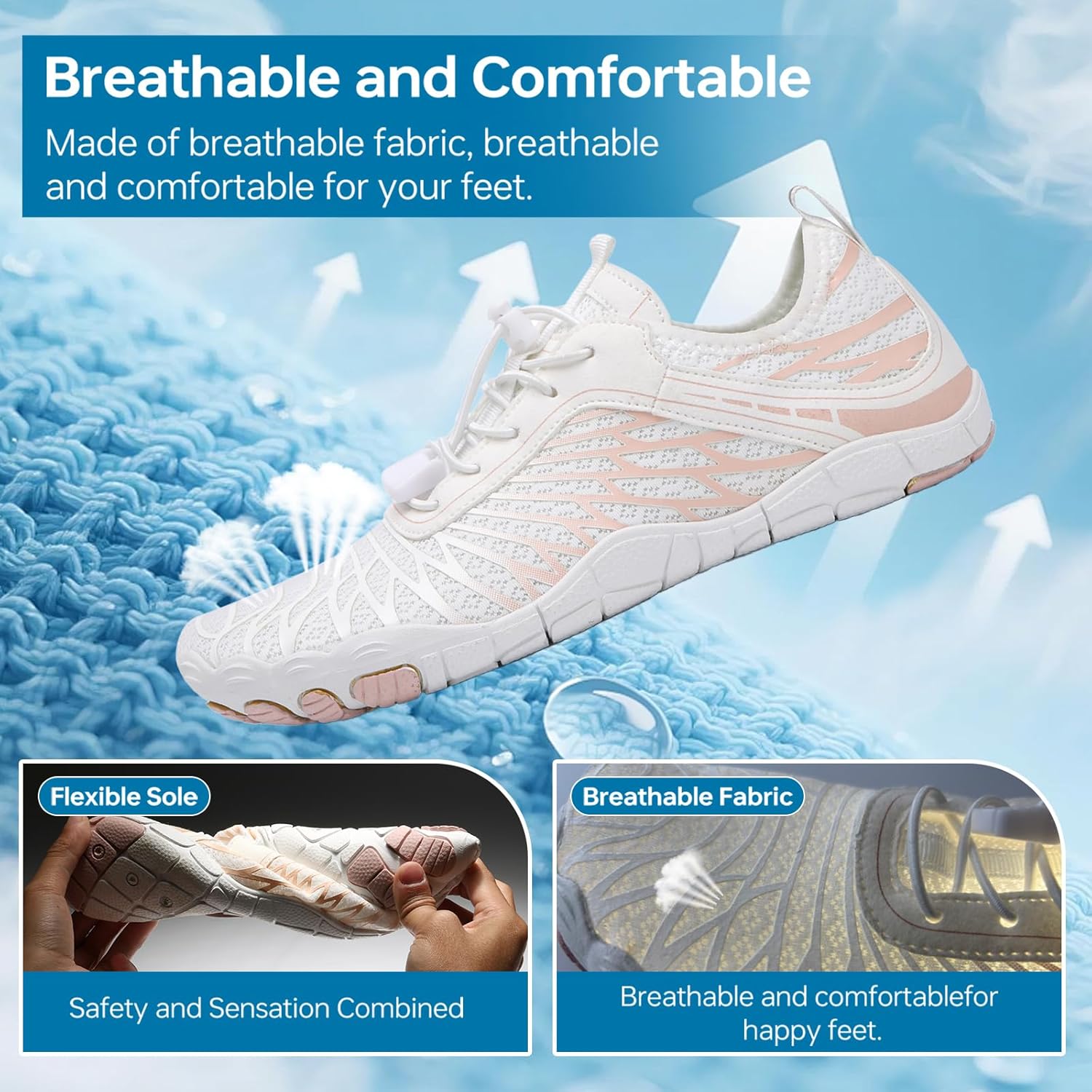 Grounding Shoes for Women with Copper,Barefoot Shoes Womens Grounded Footwear Earthing Grounding Shoe Men,Wide Toe Box Comfortable Breathable for Walking Outdoor Activities - Image 4