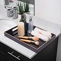 Vista 56 de MAONAME Bandeja de servir azul real con asas, bandeja decorativa rectangular, bandejas modernas para mesa de café, bandejas otomanas de plástico