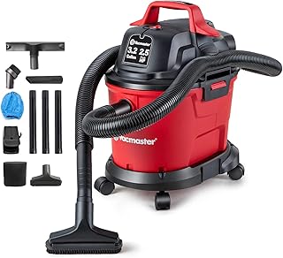 Vacmaster Red Edition VHB305M 1101 Wall Mount Wet Dry Vacuum 3.2 Gallon 2.5 Peak HP