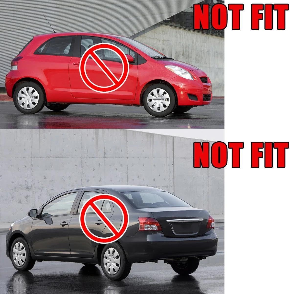 に適合する ヤリス ハッチバック NCP90 ZSP91 2008-2013 4個 アウターウィンドウ ゴム製ウェザーストリップ ド