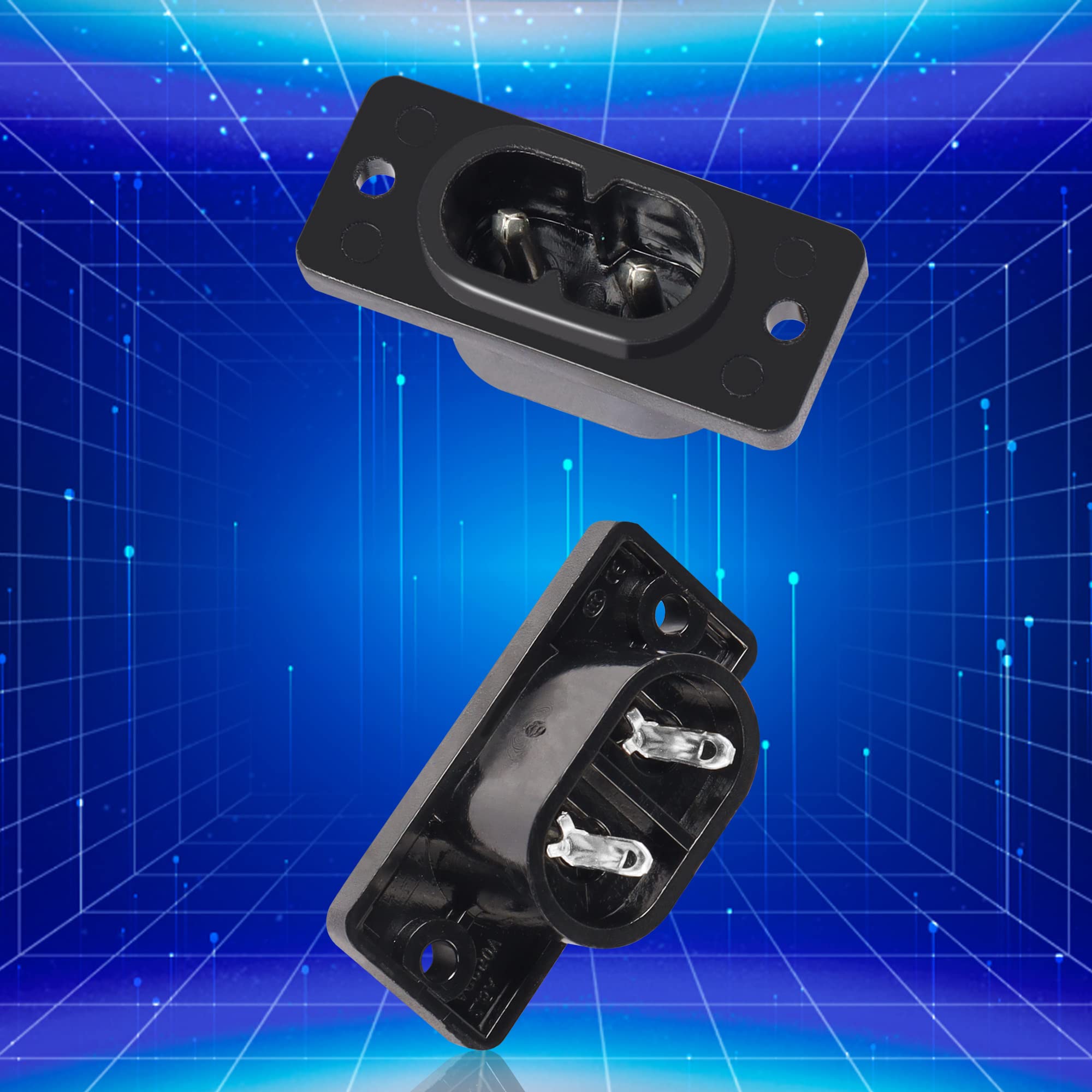 YAODHAOD IEC320 C8 C7 2-polige stekker IEC inlaat YAODHAOD IEC320 C8 C7 2-polige stekker IEC inlaat