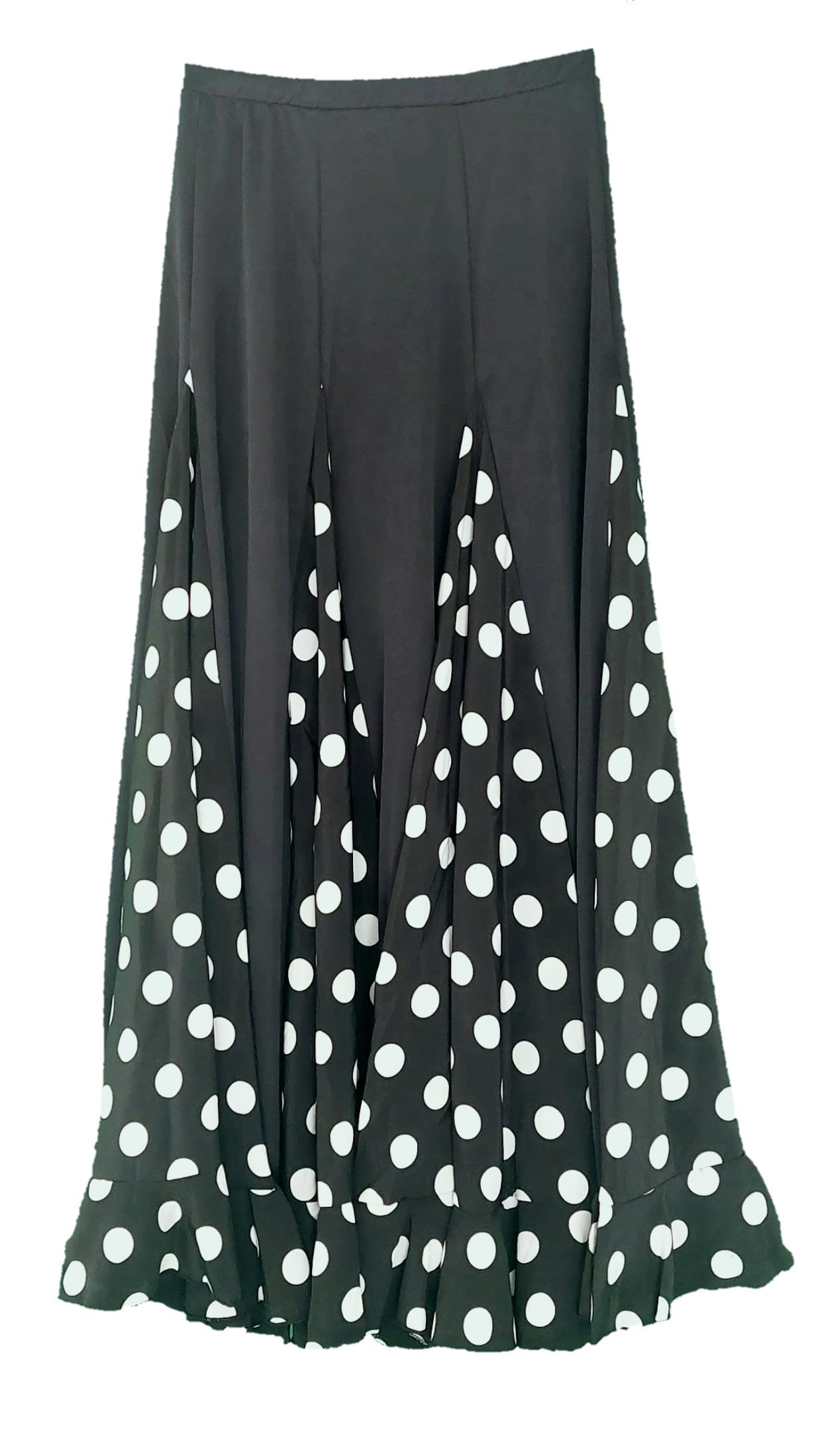 Gonna da ballo Flamenco Nero a pois bianchi