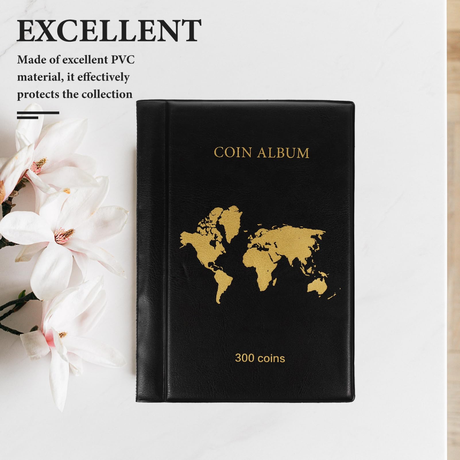 VICASKY Album di Collezione per Monete 300 Tasche in PVC per Collezionisti Protegge Le Monete da Danni Ampio Spazio