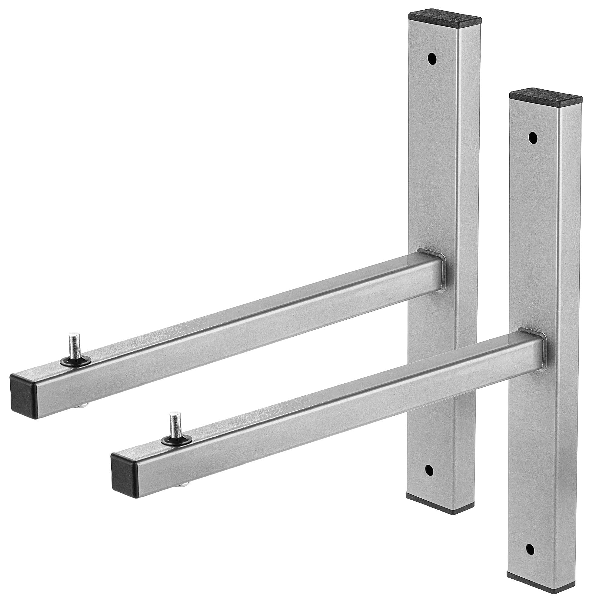 KADAX 2er Set Wandhalterung für Leitern, Wandhaken für Garage und Werkstatt, Aufbewahrung von Leiter an der Wand, Leiterhaken aus Stahl (Wand) Baumarkt
