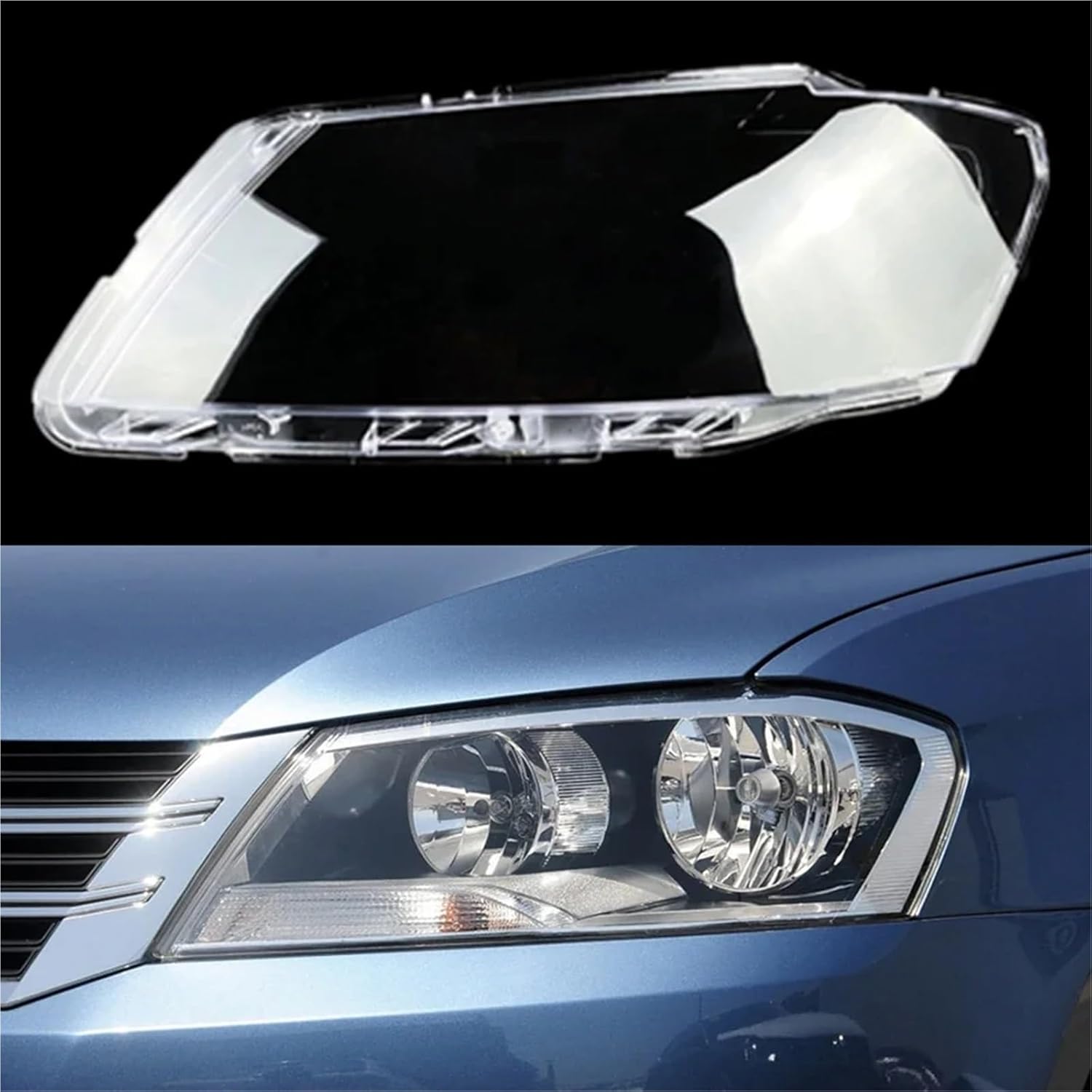Head light Lens Cover Compatible for Volkswagen For VW For Lavida 2012~2014 Car Front Transparent Lampshade Glass Lampcover Caps Headlamp Shell (Left)