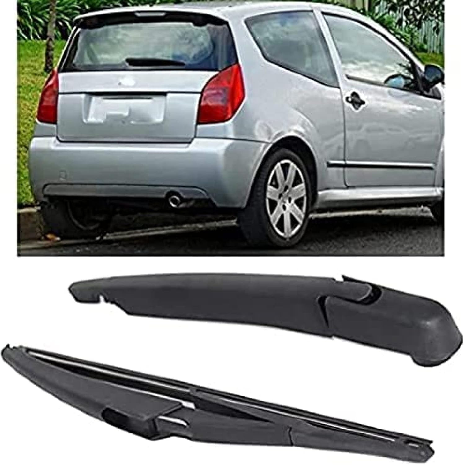 Car rear windshield wiper kit For Citroen C2 Hatch 2003 2004 2005 12" Back wiper blade washer