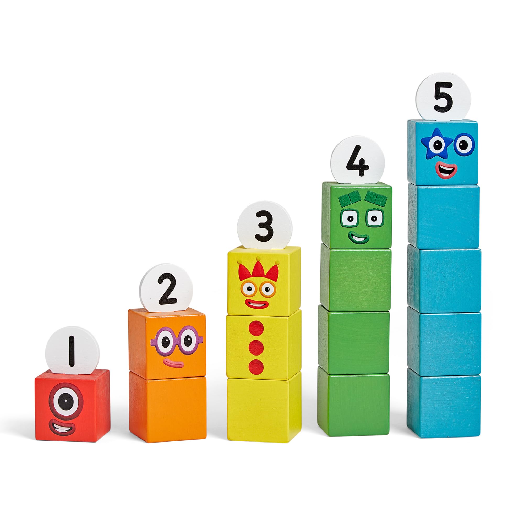 hand2mind Number Blocks 1-5 Wooden Blocks
