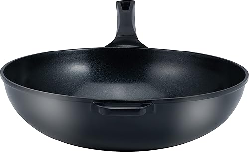 Ozeri Wok de cerámica verde, con revestimiento antiadherente de cerámica suave (100% libre de PTFE y PFAS)