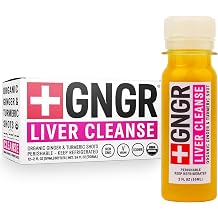 Organic Liver Cleanse Detox &amp; Repair Ginger Shots - No Concentrates, No Added Sugar, Vegan &amp; Non-GMO - with Milk Thistle, Turmeric, Curcumin, Dandelion Root for Liver Support, Immunity &amp; Digestion