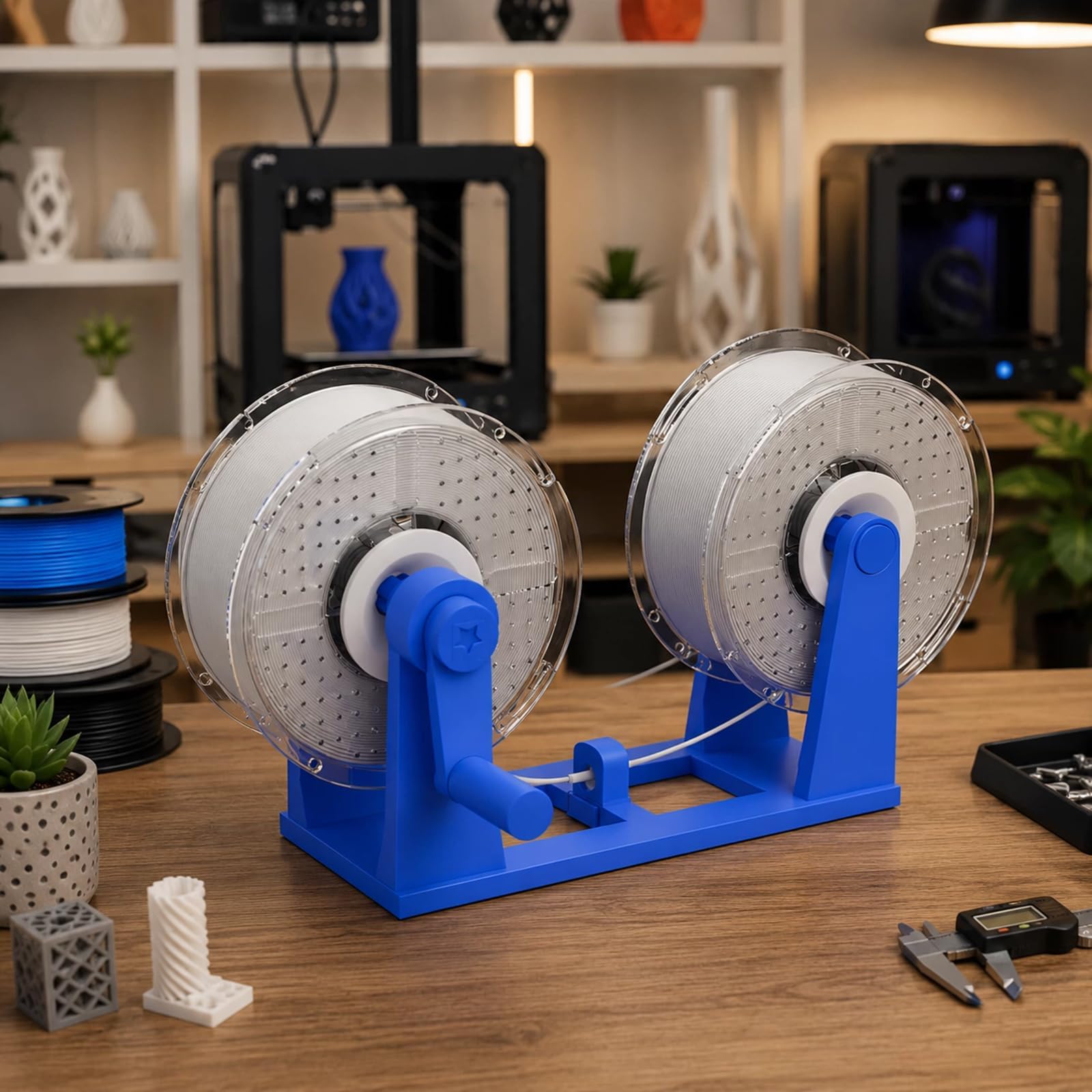 3d-filamentspulenwickler, Handkurbelbetriebener Filamentaufwickler, Kapazität 1 Kg, Effiziente Rotation, Für Pla, Abs, Petg
