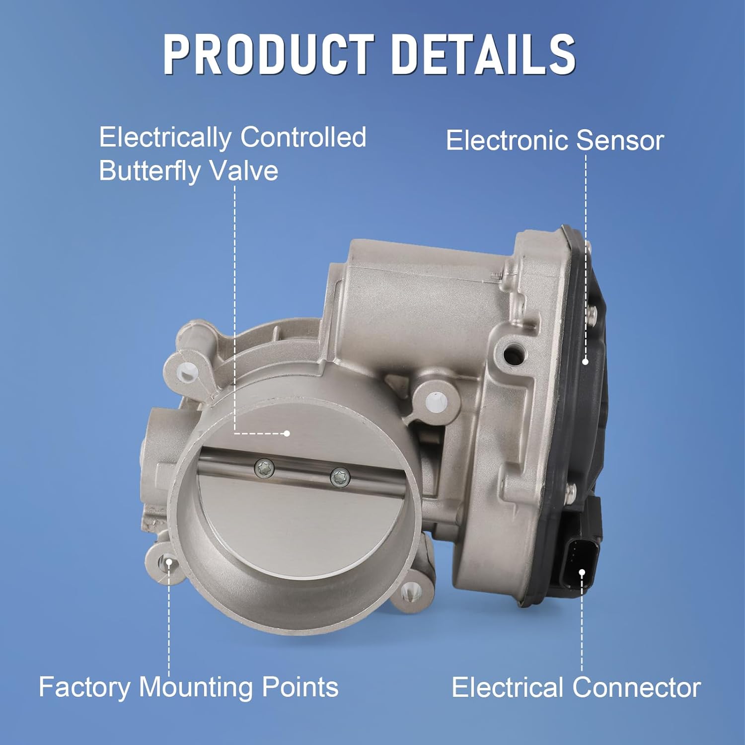 Electronic Throttle Body Compatible with Ford Edge Explorer F150 Flex Mustang Taurus Transit-150 250 350 Lincoln Continental MKS MKT MKX MKZ V6 3.5L 3.7L Replaces# AT4Z9E926A S20068 TB1049