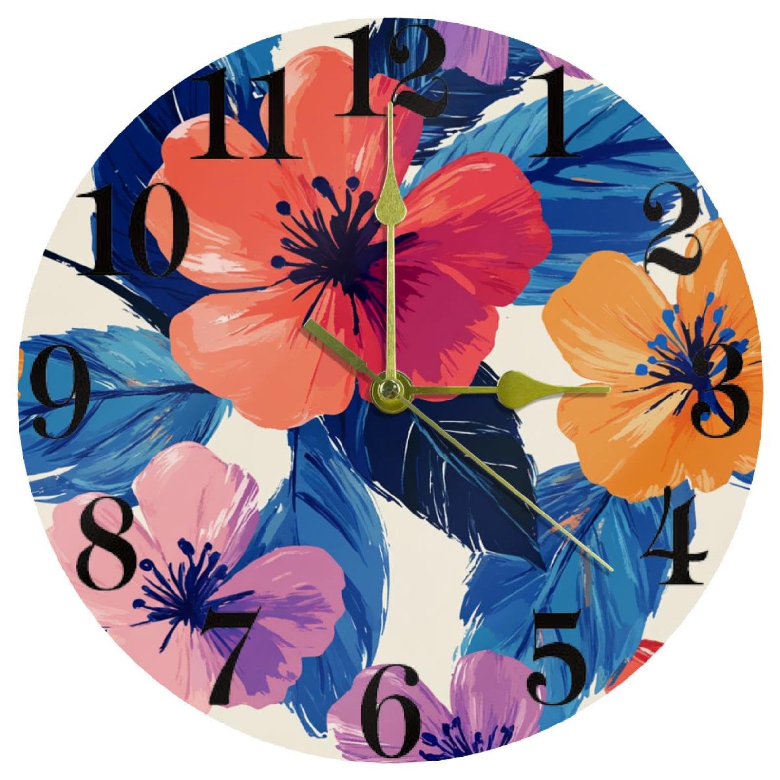 Horloge murale sans tic-tac ronde à piles pour une maison zen
