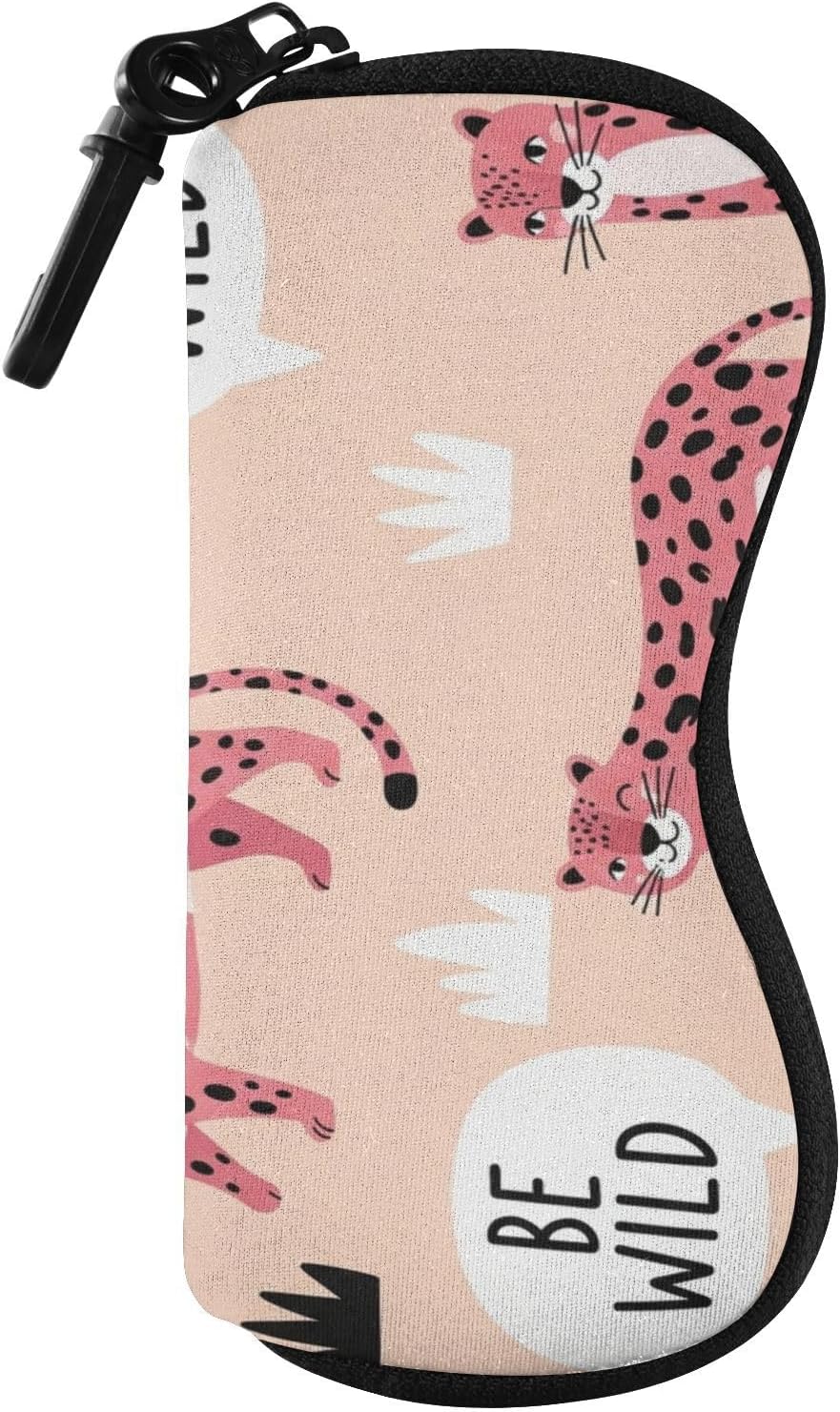 Leopard Zipper Eyeglasses Pouch Sunglasses Case for Adult