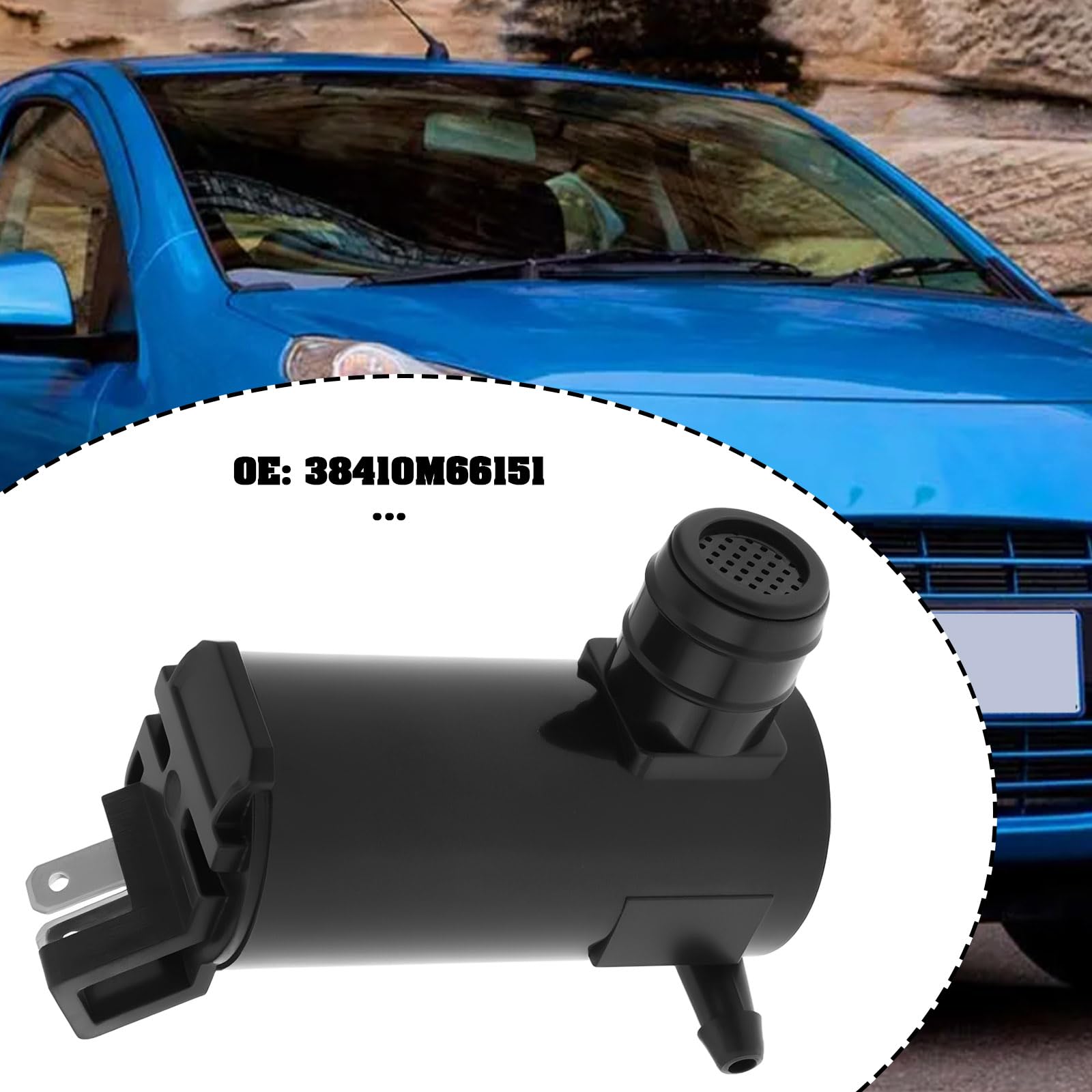 OTOTEC Pompa spryskiwacza szyby samochodowej 38410M66151 kompatybilna z SUZUKI ALTO 2009-2014