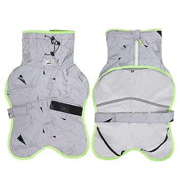 Waterproof Dog Hoodie Dog Raincoat Dog Poncho Jacket Waterproof Dog Jacket Windproof Dog Jacket Poncho Jacket for Medium Large Dogs POPQ