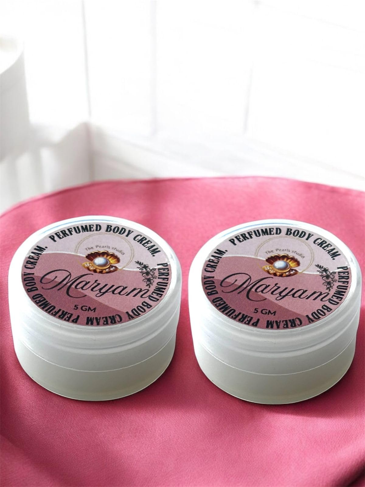 The Pearls Studio Maryam Perfumed Body Cream 5GM x 2 | Luxury Pocket Perfume Cream for Men & Women | Long Lasting Moisturizing Body Butter | Travel-Friendly, Lightweight, Non-Sticky Floral & Musk Fragrance | Ideal for Daily Use & Gifting |-image-16
