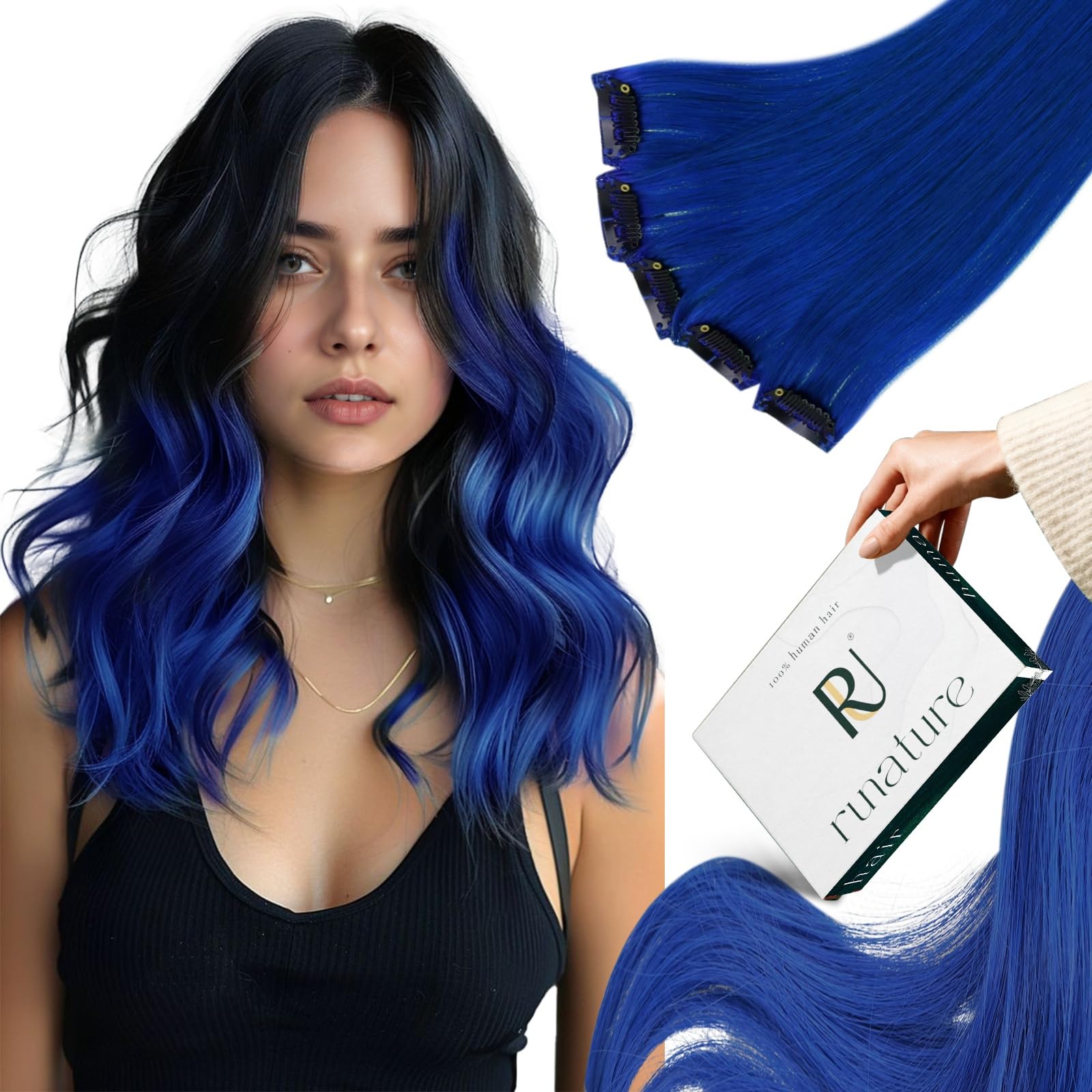 RUANTURE Clip in Extensions Echthaar