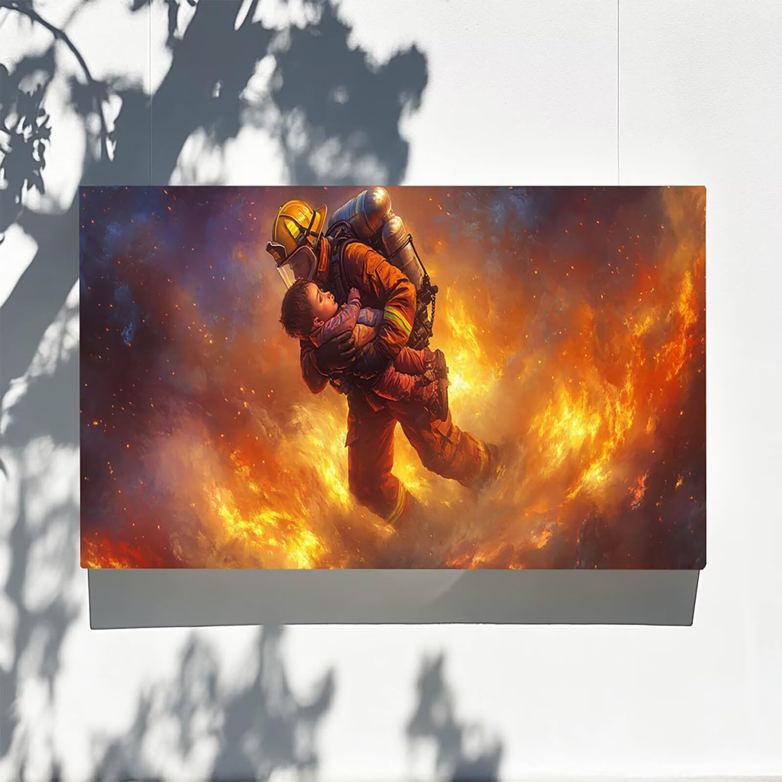 Pintar por Numeros Adultos Flamear, Pintar por Numeros Niños Kit Manualidades Adultos Bomberos Cuadros para Pintar por Numeros Pintura Acrílico, Cuadros Decoracion Salon Modernos 80X160cm 7w-T-F