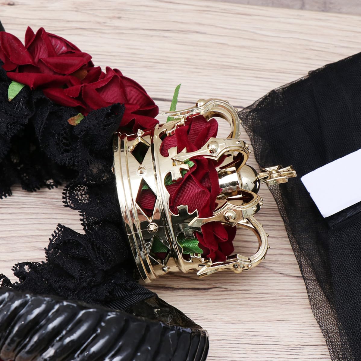Gothic Crown Rose Headband for Costume and Cosplay Halloween Season