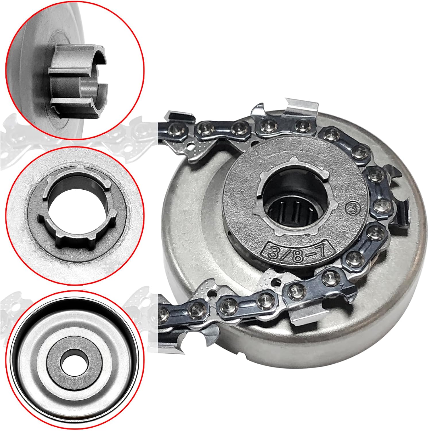 513470X Clutch Drum 3/8" 7T Sprocket Kit view 2
