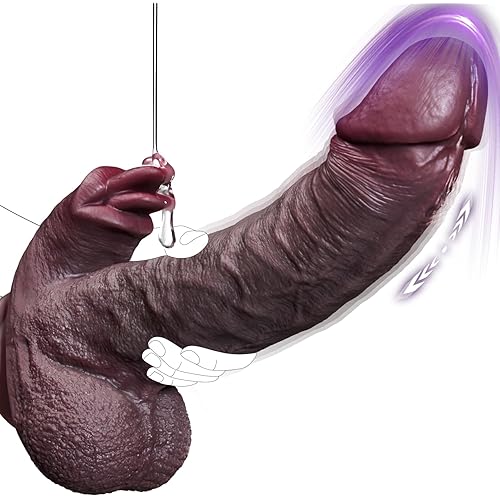 Thrusting Dildo Vibrator Sex Toys - Huge Black Dildos Women Sex Toy with 7 Thrusting 10 Vibrating Modes for Clitoral Anal juguetes Sexuales，Realistic Penis Dildo Adult Toy for Women and Man