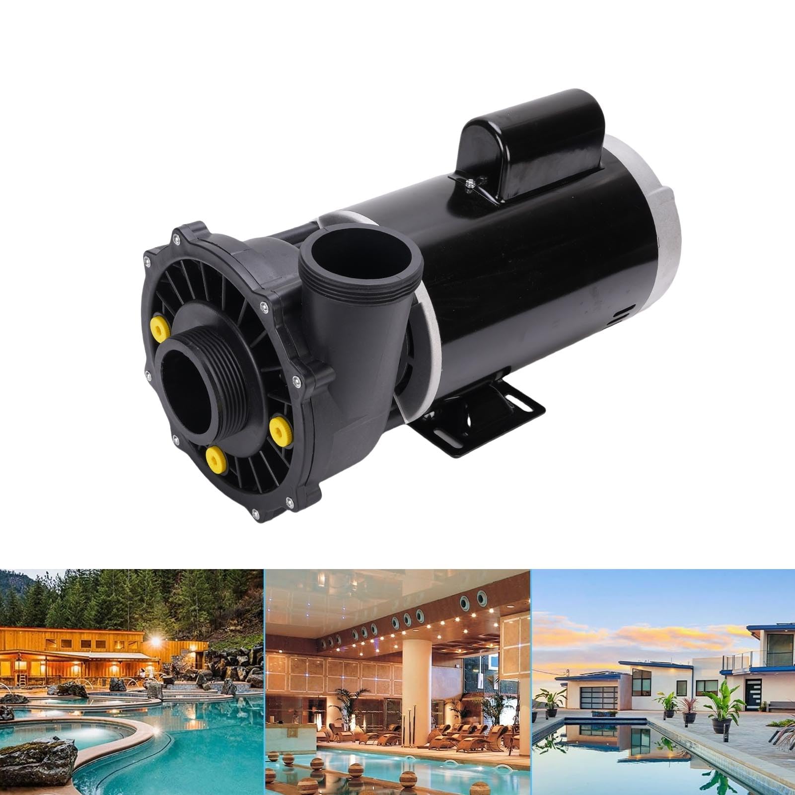 Bomba de piscina y spa 3721621-1D 56 marco, 2 velocidades, 4 caballos de fuerza, descarga de admisión de 2 pulgadas