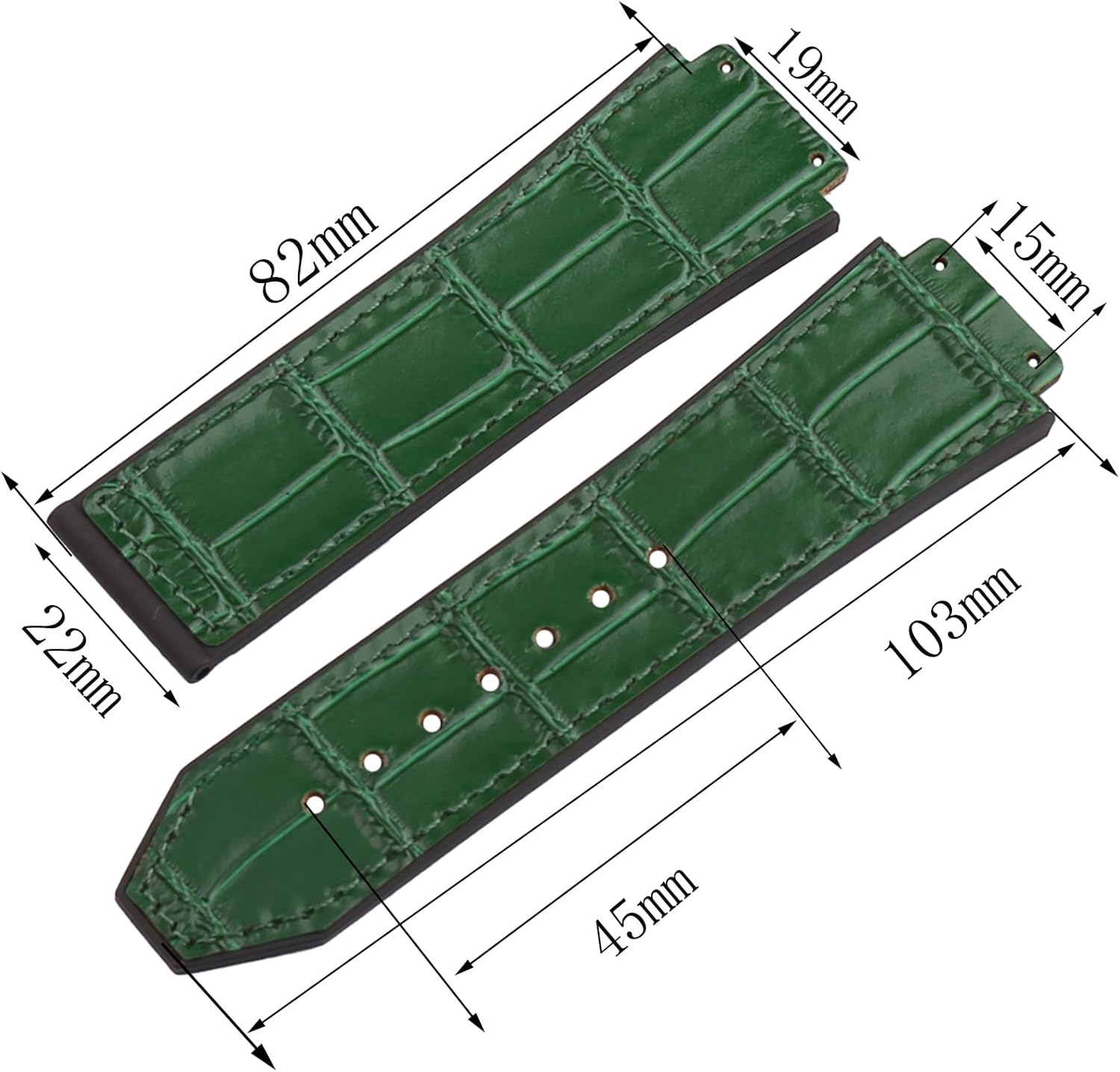 Men's leather watch strap compatible with Hublot BIG BANG Women's Outdoor Sports waterproof bracelet 19mm*25mm watch accessories