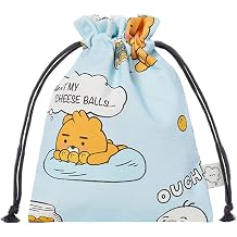 KAKAO FRIENDS Official- Lazy Sunday Drawstring Pouch bag Sky Blue