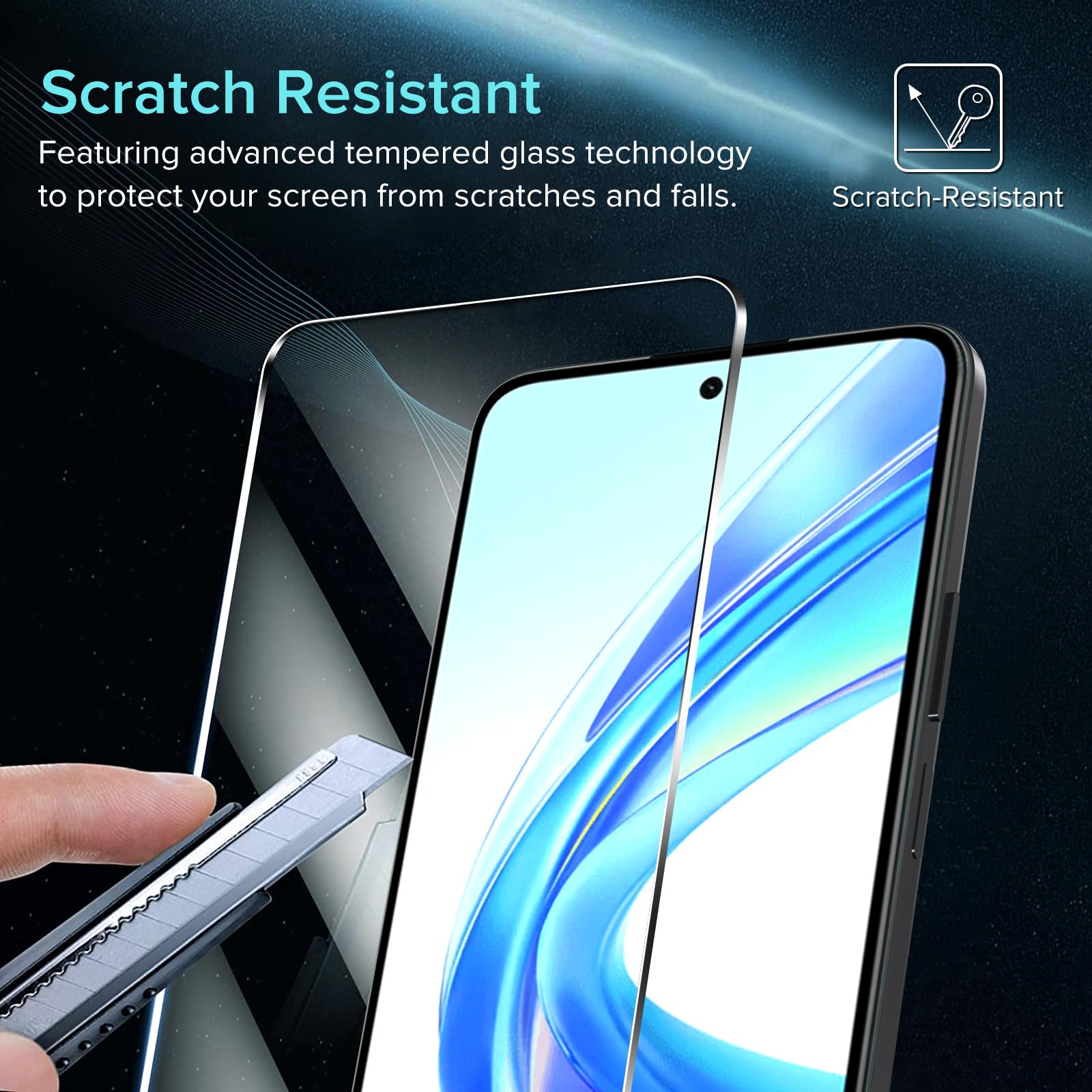 Ivoler Displayschutzfolie Für Honor X7a / X7 – 2 Stück 9H Hartglas, Blasenfreie Montage, Kratzfest Und Oleophob