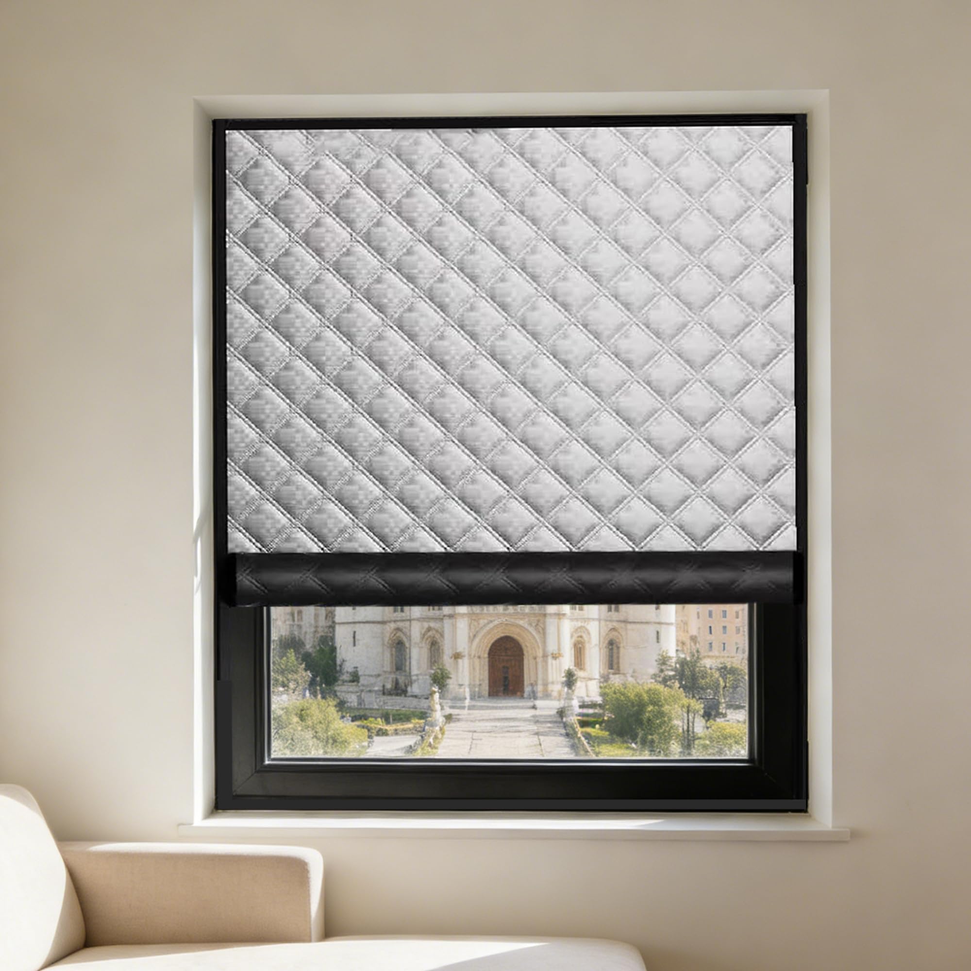 Kit d'isolation de fenêtre 148x115 cm rideau coupe-vent argent